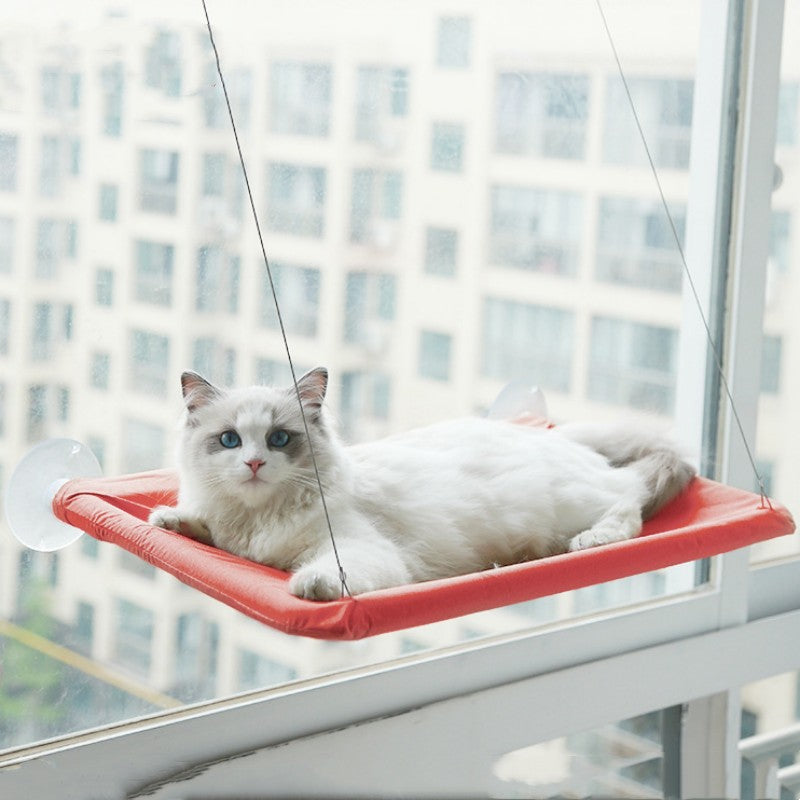 Transform Your Pet's Relaxation with Our Suction Cup Wall Mounted Pet Window Hammock